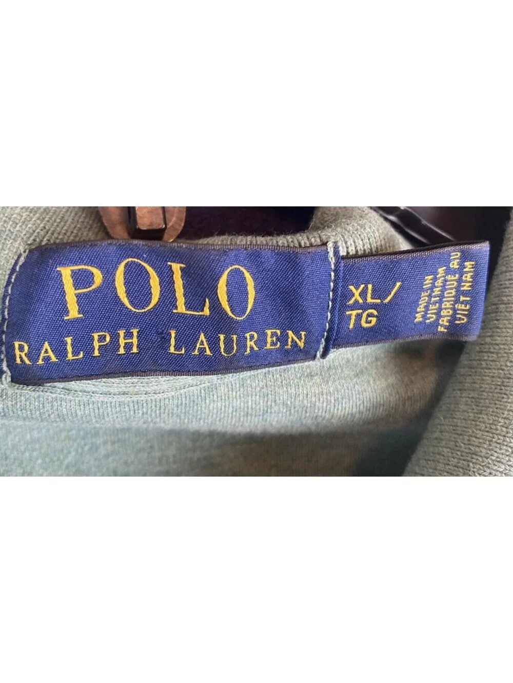 Polo Ralph Lauren Men’s Polo Shirt  Green Moss Cotton XL Purple Pony Embroidered